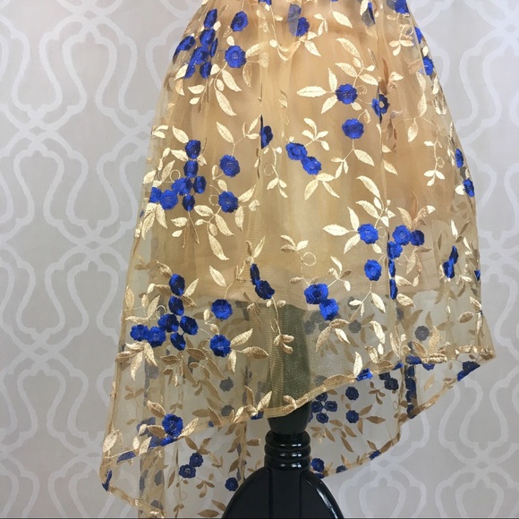 *TAKING DOWN* Enchanted Indigo Golden Party Dress - Picture 3 of 8